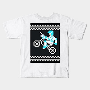 Vintage BMX Videogame pixel art Kids T-Shirt